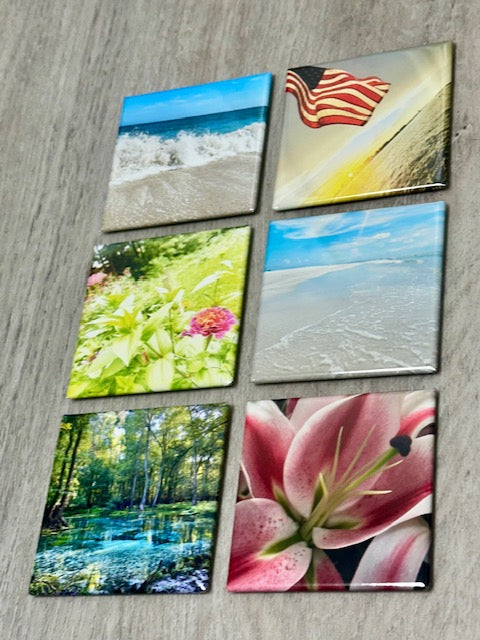 Set of 6 Custom Square Magnets